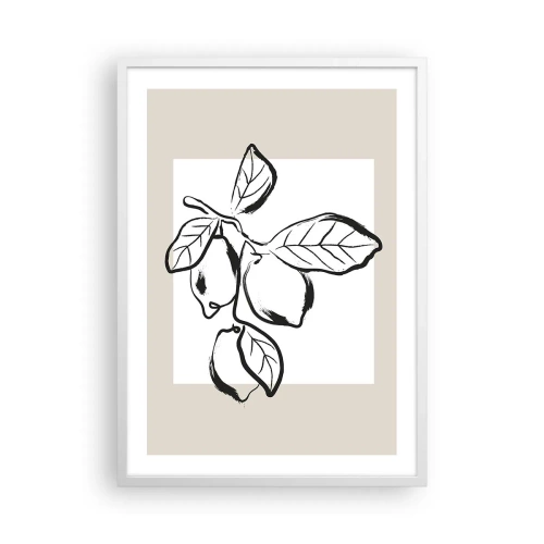 Plakat i hvid ramme - Hvor citronen modner... - 50x70 cm