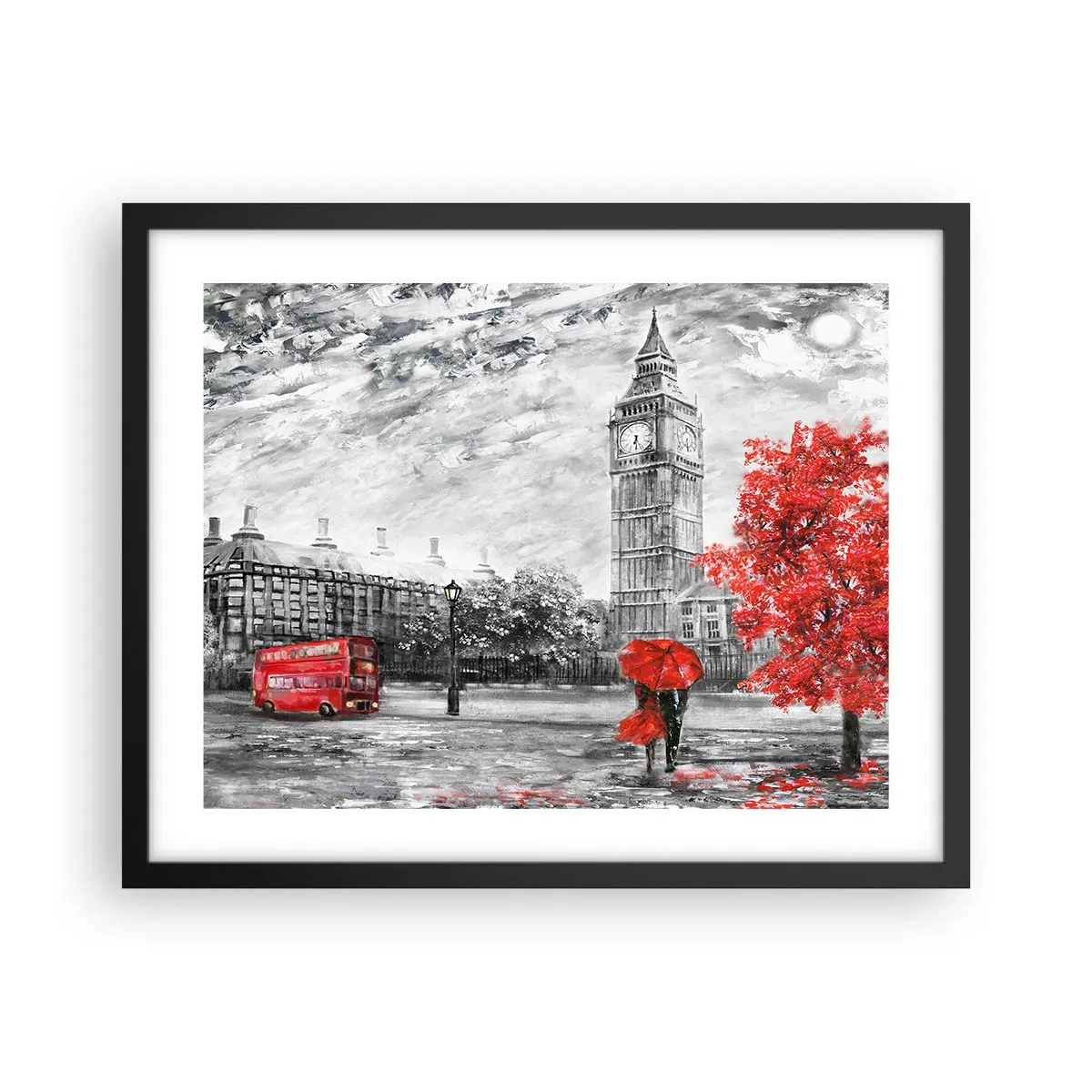 Plakat i sort ramme - En spændende dag - 50x40 cm