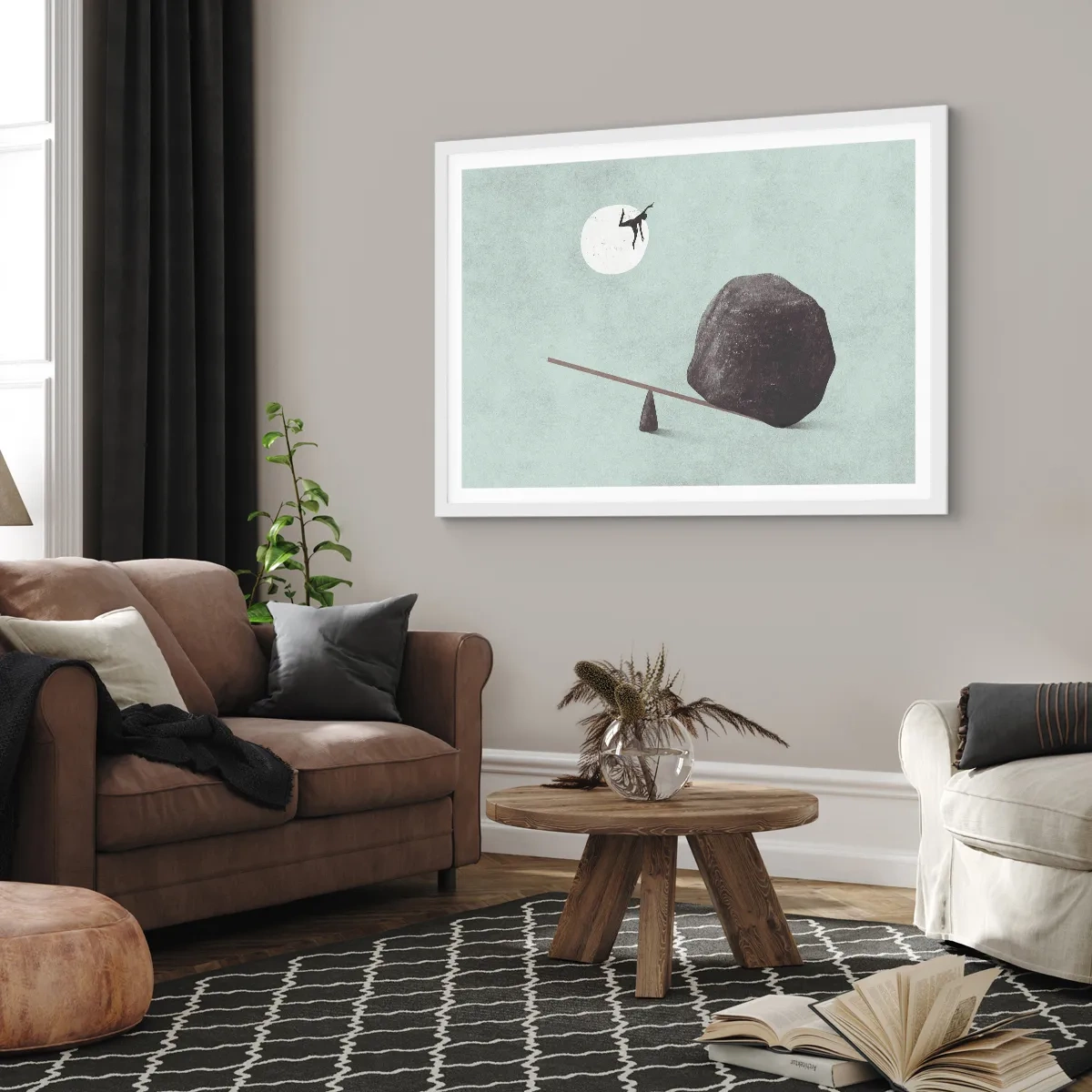 Plakat i hvid ramme - En drøm går i opfyldelse - 91x61 cm