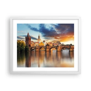 Plakat i hvid ramme - Smukt for evigt - 50x40 cm