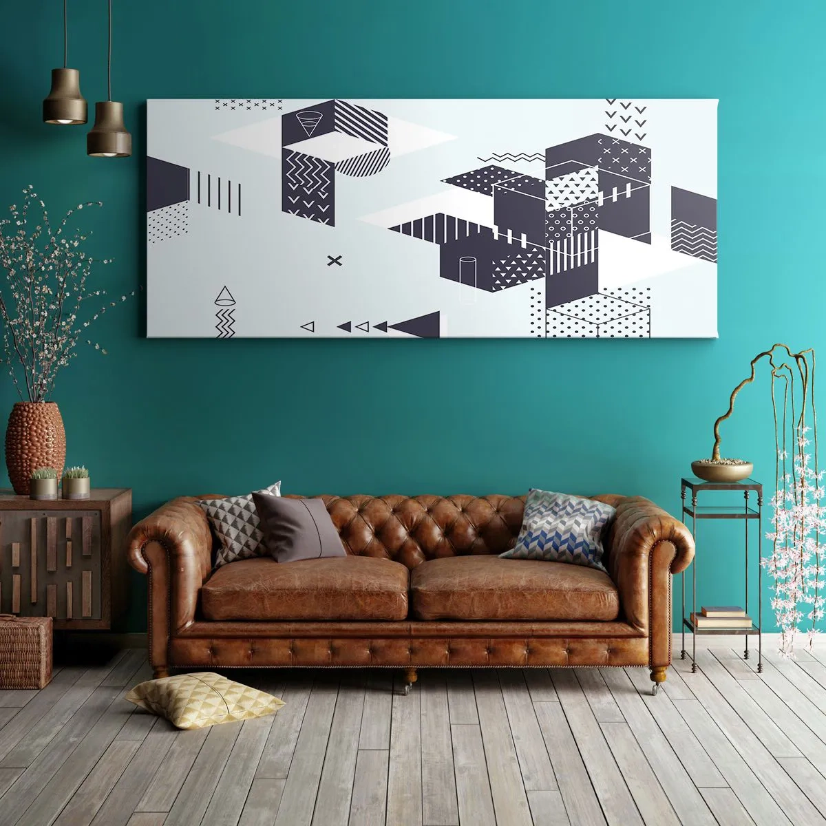 Lærredstryk - Billede på lærred - I matematikkens sjæl - 90x30 cm
