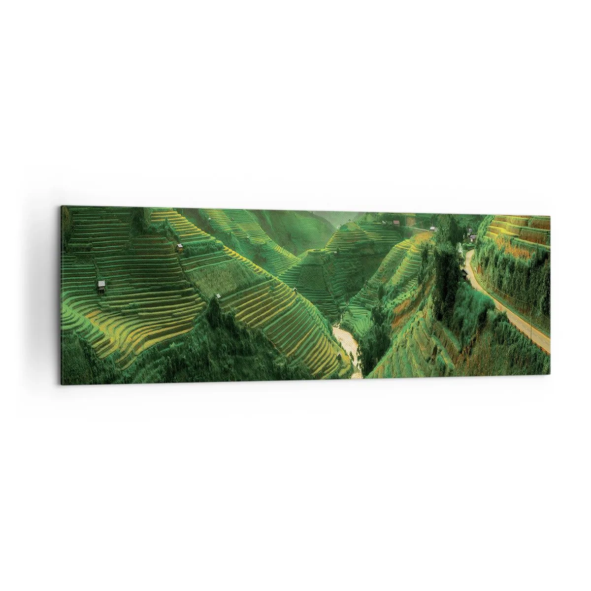 Lærredstryk - Billede på lærred - Vietnamesisk dal - 160x50 cm