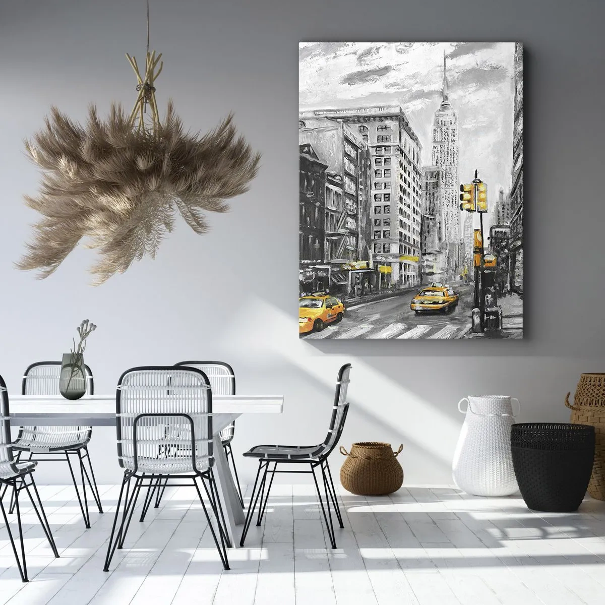 Lærredstryk - Billede på lærred - En fortælling fra New York - 45x80 cm