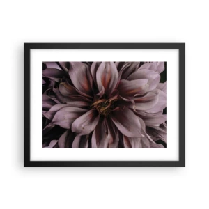 Plakat i sort ramme - Blomstret hjerte - 40x30 cm