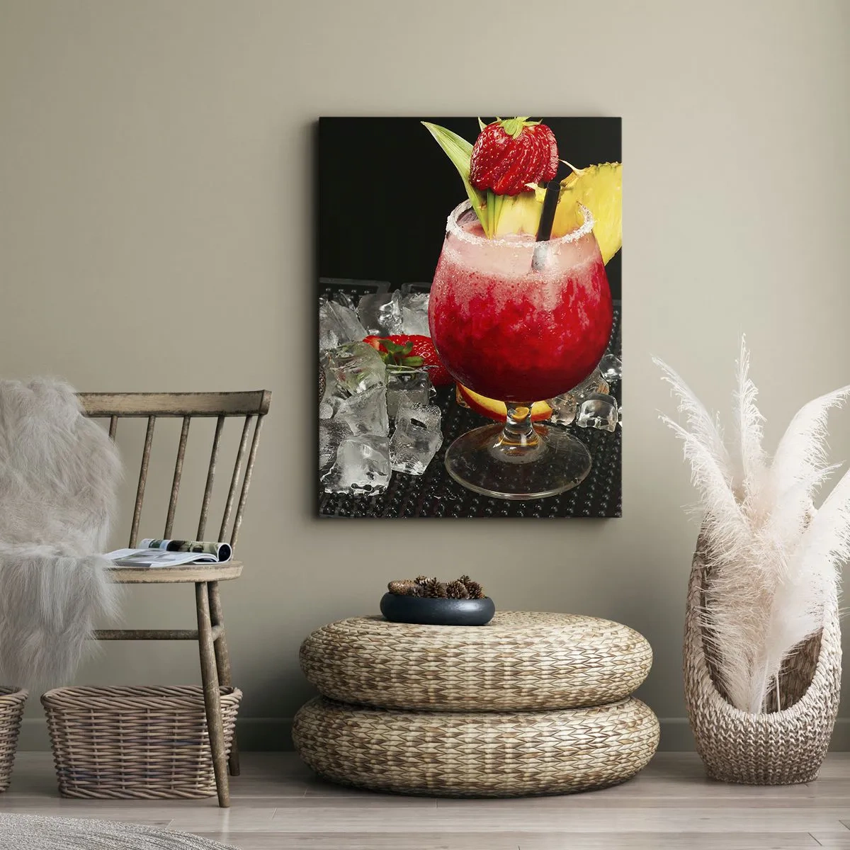 Lærredstryk - Billede på lærred - Fremkald smagen - 55x100 cm