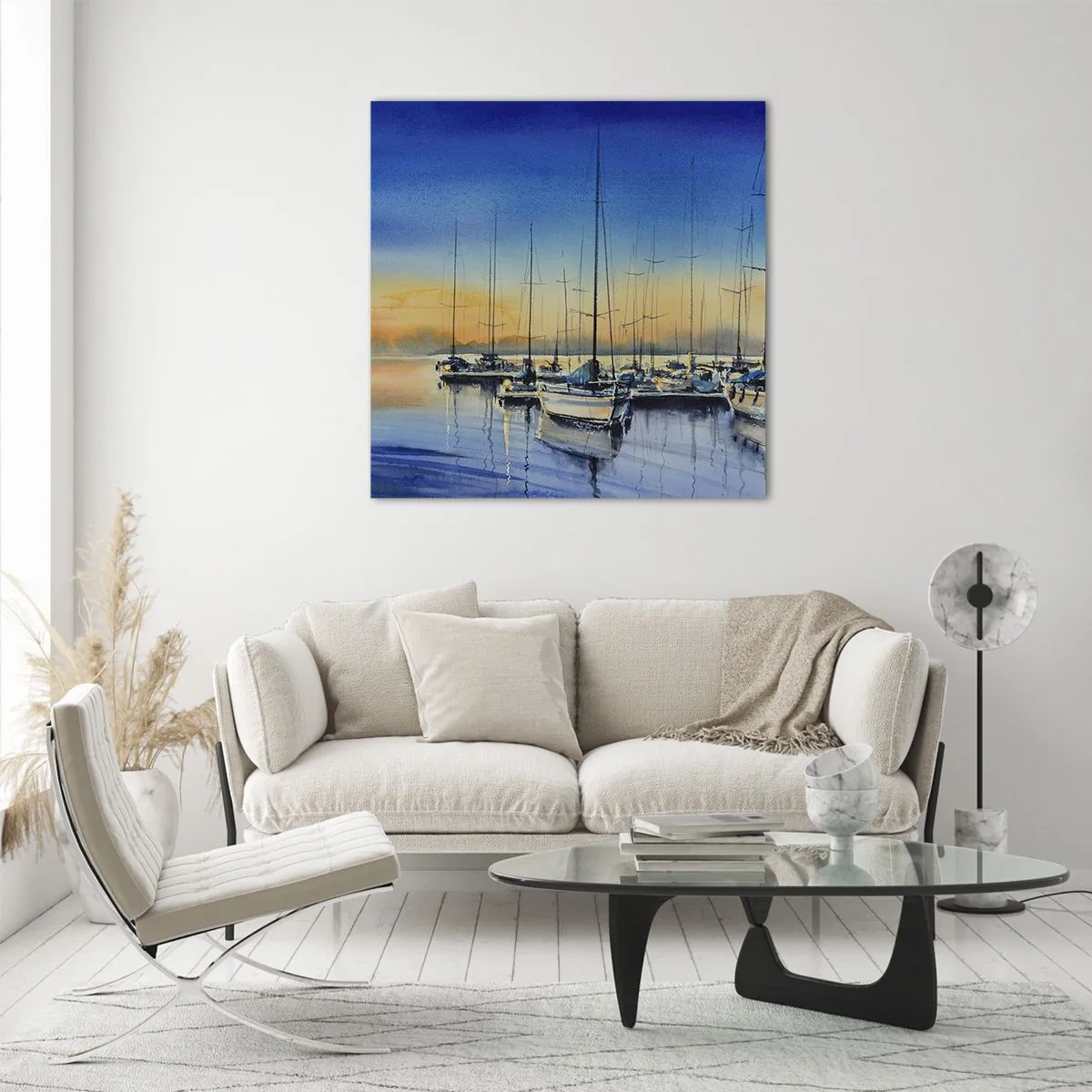 Billede på glas - Slutningen på en god dag - 30x30 cm