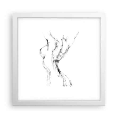 Plakat i hvid ramme - Smuk og stærk - 30x30 cm