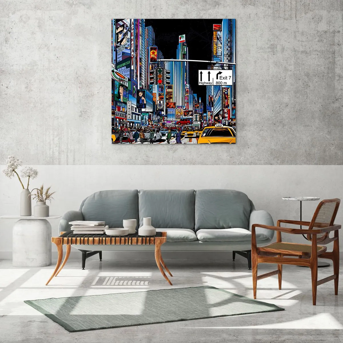 Billede på glas - En komisk stor aften - 30x30 cm