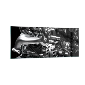 Billede på glas - Stål, smuk, stærk - 100x40 cm