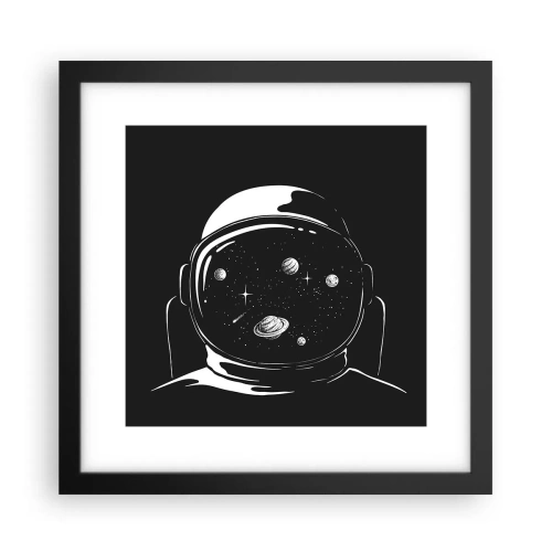 Plakat i sort ramme - Flot udsigt - 30x30 cm