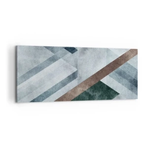 Lærredstryk - Billede på lærred - Sofistikeret elegance i geometri - 100x40 cm