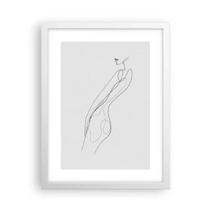 Plakat i hvid ramme - Næppe et løfte - 30x40 cm