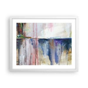 Plakat i hvid ramme - Farverige indtryk og associationer - 50x40 cm