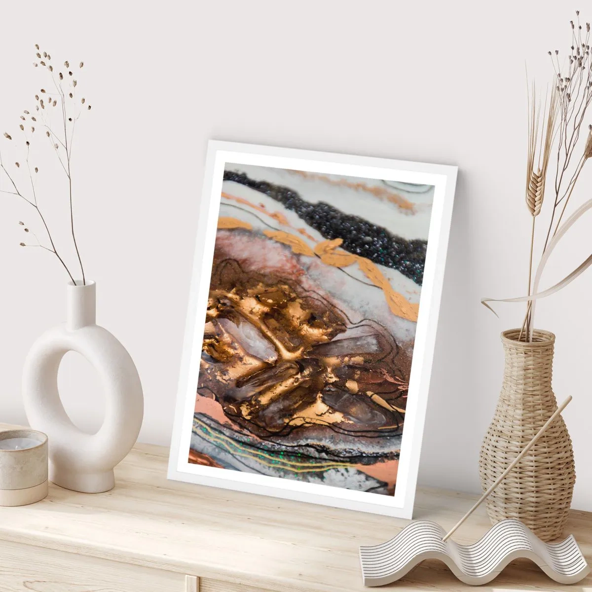 Plakat i hvid ramme - Jord element - 50x70 cm
