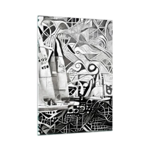 Billede på glas - Mellem bølgerne - 50x70 cm