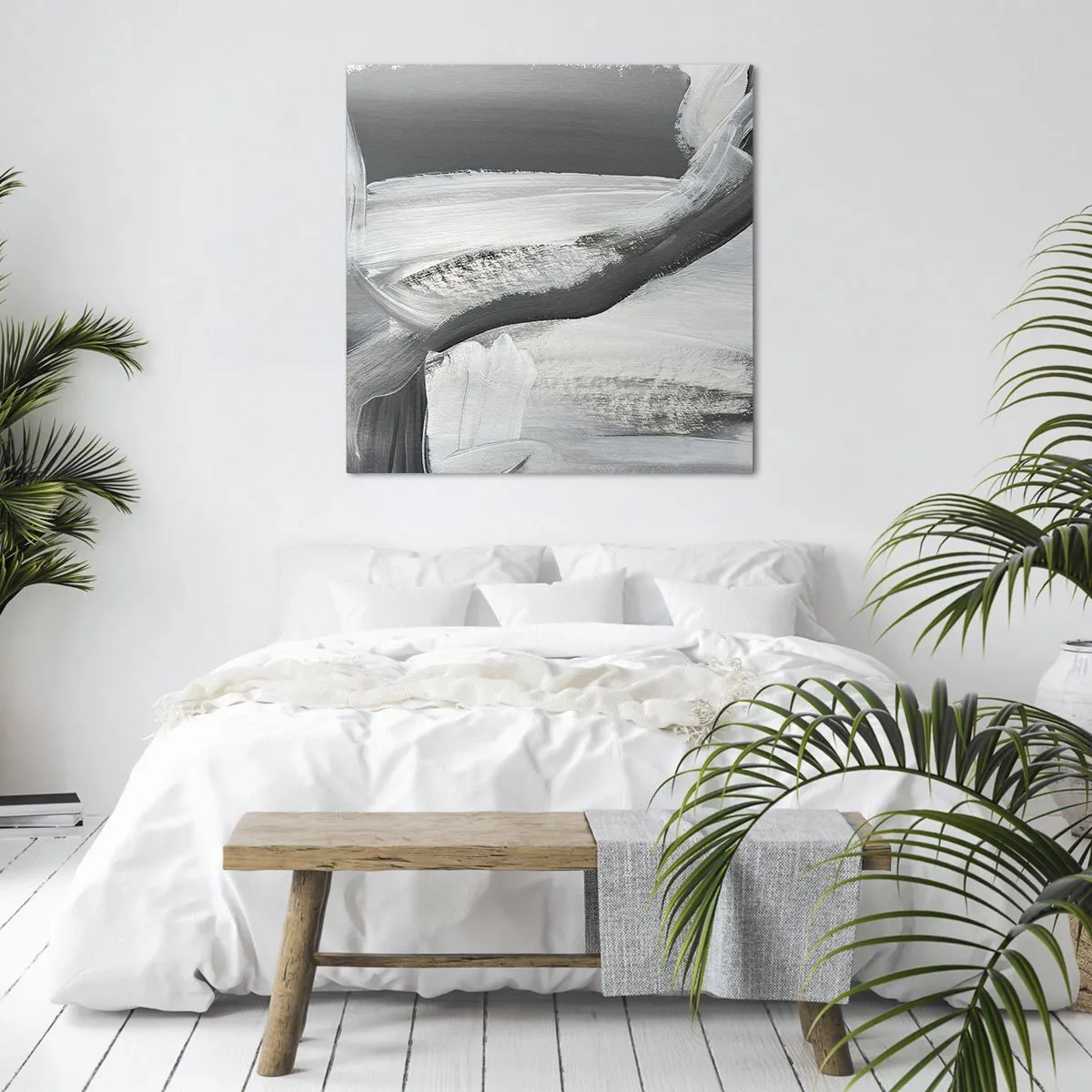 Lærredstryk - Billede på lærred - Med beslutsom bevægelse - 50x50 cm