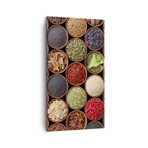 Lærredstryk - Billede på lærred - Alle verdens smage - 45x80 cm