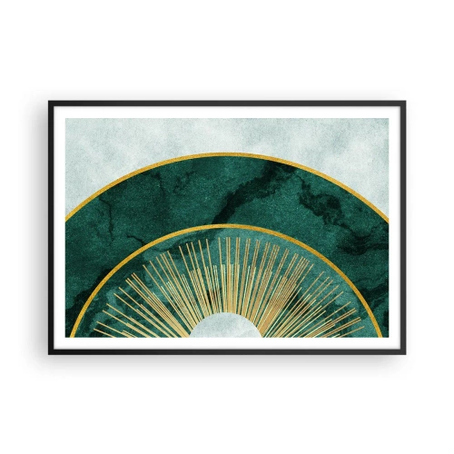 Plakat i sort ramme - Et anderledes solsystem - 100x70 cm