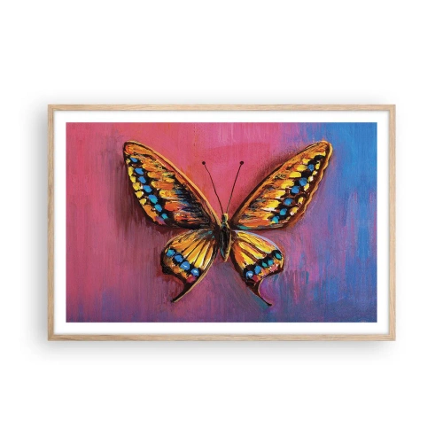 Plakat i ramme af lyst egetræ - Naturens juvel - 91x61 cm