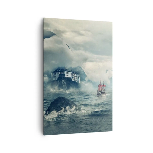 Lærredstryk - Billede på lærred - På magiske vande - 80x120 cm