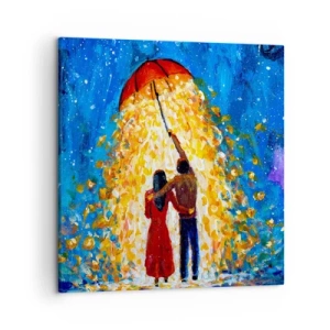 Lærredstryk - Billede på lærred - Magien ved en regnfuld aften? - 50x50 cm