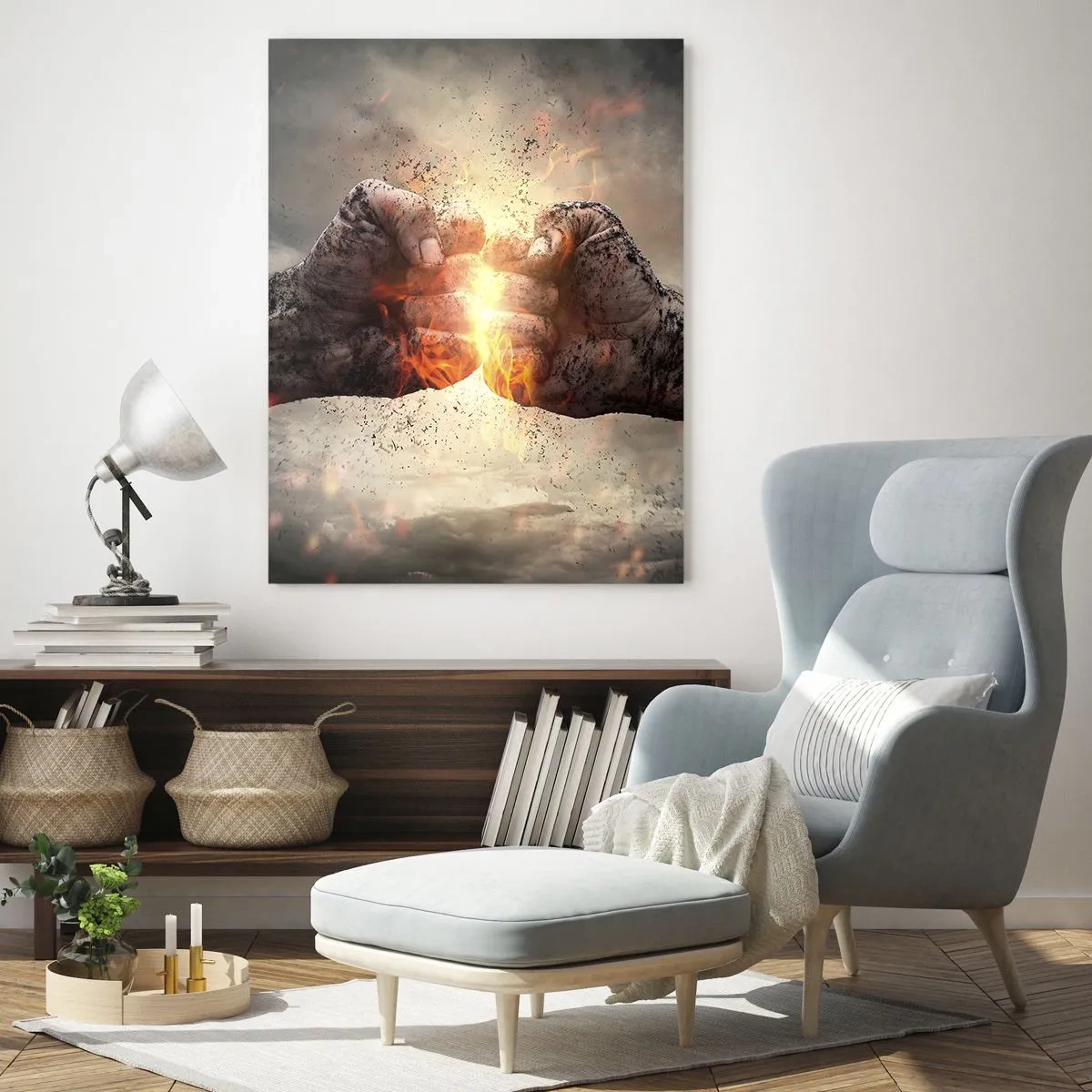 Billede på glas - Stå op til kamp - 50x70 cm