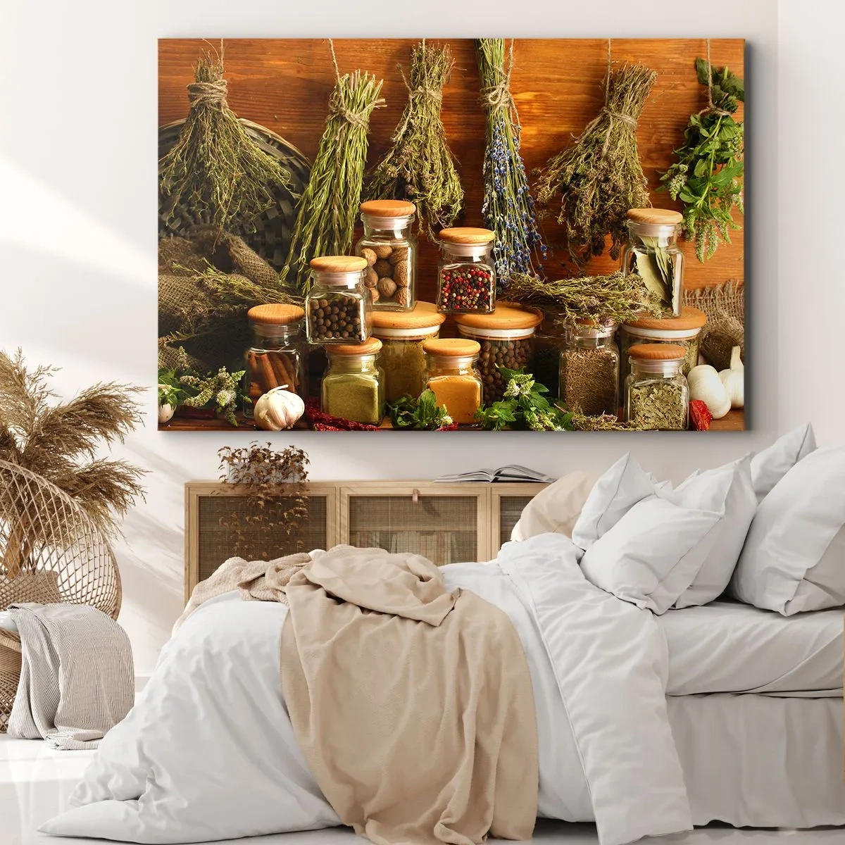 Lærredstryk - Billede på lærred - Køkkenmagi - 100x70 cm