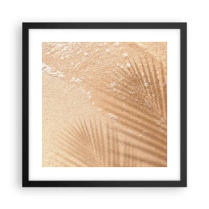 Plakat i sort ramme - Skyggen af en varm sommer - 40x40 cm