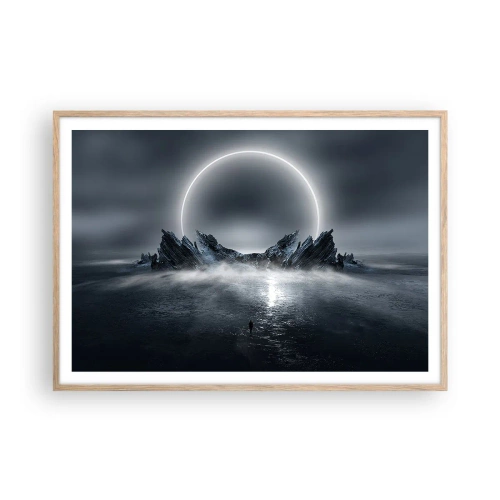 Plakat i ramme af lyst egetræ - En finale på en historie - 100x70 cm