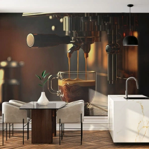Fototapet Selvklæbende Deluxe Sticker - En sensuel blanding - Kaffe, Kaffemaskine, Gastronomi - 100x70 cm