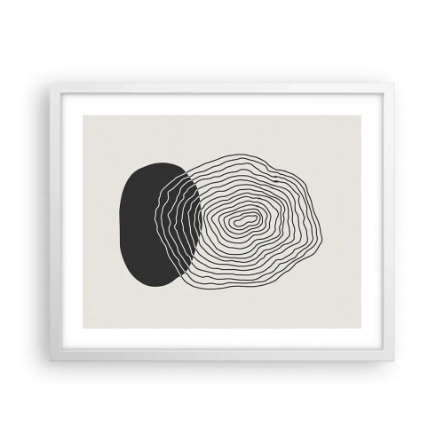 Plakat i hvid ramme - Varighed og vibration - 50x40 cm