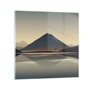Billede på glas - Spejlrefleksion - 50x50 cm