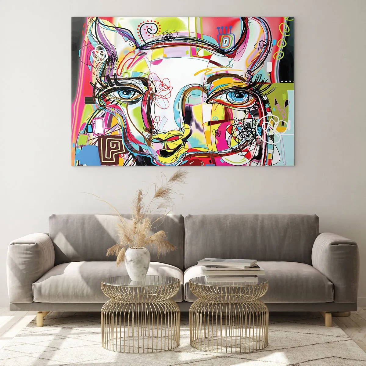 Billede på glas - Rigdommen ved katteeksamen - 100x70 cm