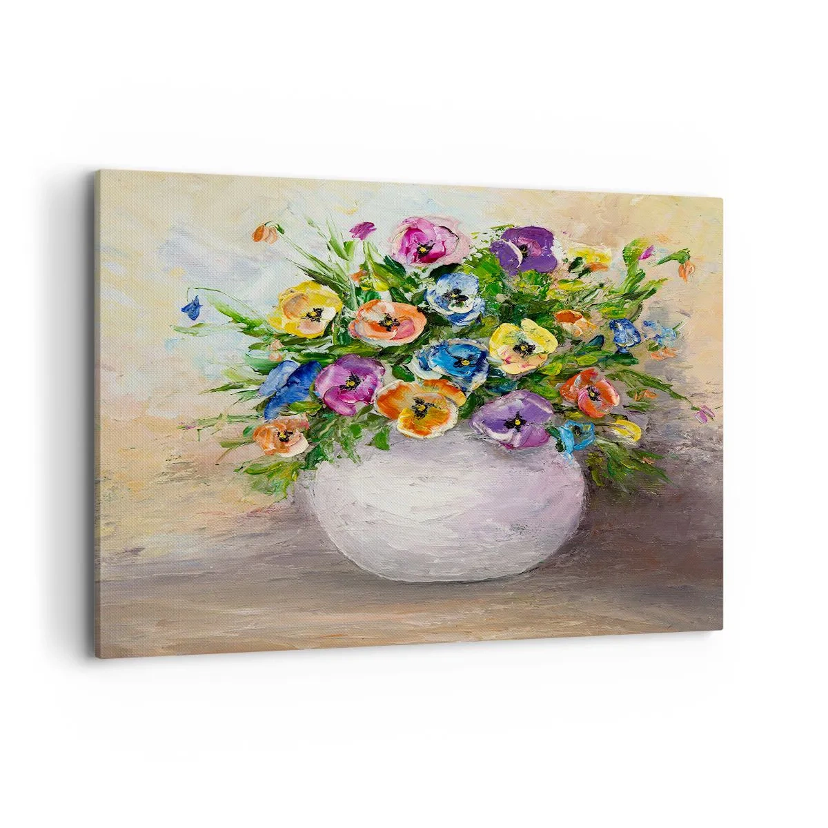 Lærredstryk - Billede på lærred - Stilleben med hvid vase - 120x80 cm