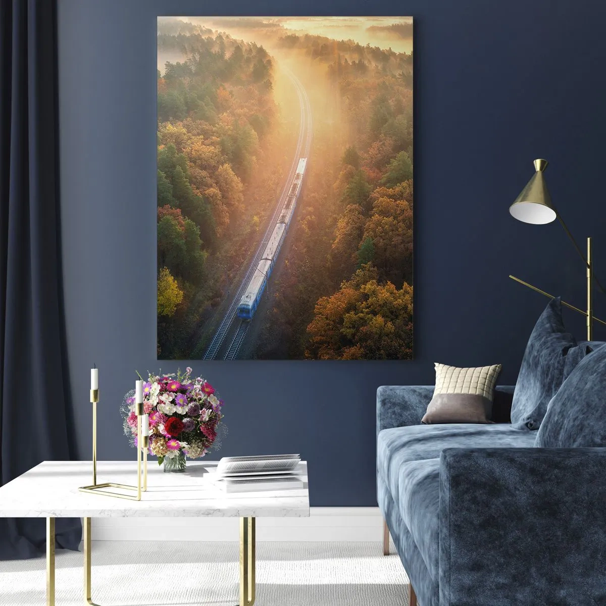 Billede på glas - Efterårsrejse - 50x70 cm