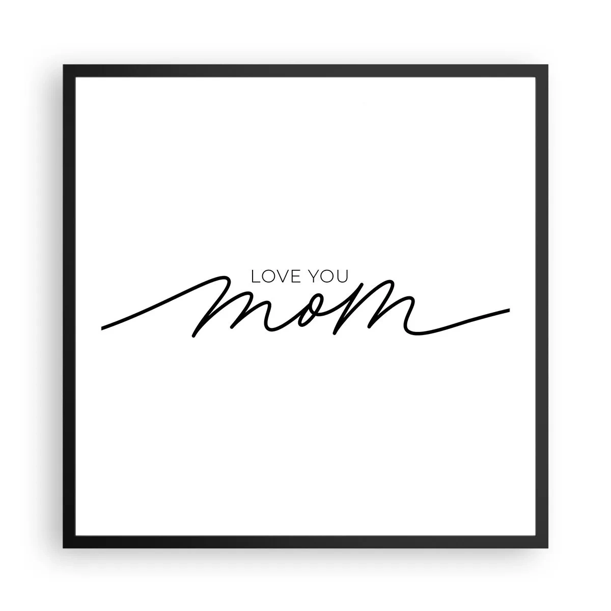 Plakat i sort ramme - Stor følelse - 60x60 cm