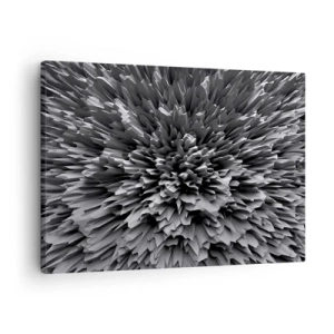 Lærredstryk - Billede på lærred - Abstrakt struktur i grå nuancer - 70x50cm - Det kan ikke blive skarpere end dette - Moderne vægdekoration til stue og soveværelse ARTTOR
