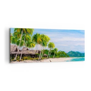 Lærredstryk - Billede på lærred - En eksotisk drøm - 100x40 cm