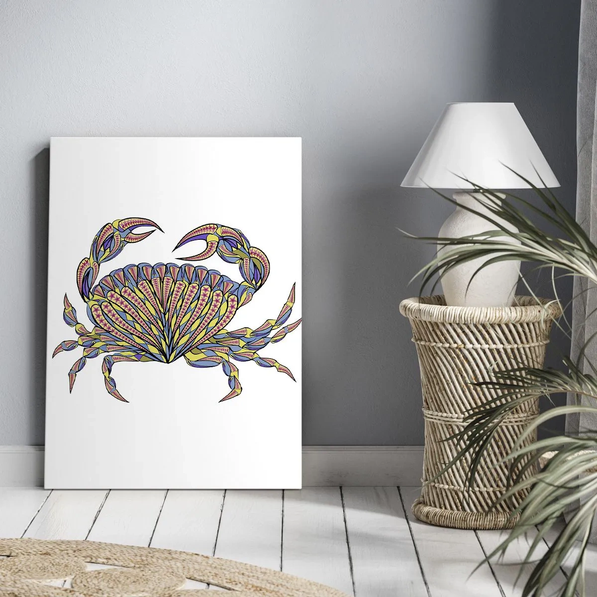 Lærredstryk - Billede på lærred - Havsmykker - 45x80 cm