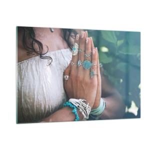 Billede på glas - Velkommen til værens centrum - 120x80 cm