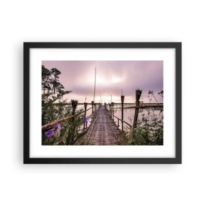 Plakat i sort ramme - Den stille og rolige atmosfære i Asien - 40x30 cm