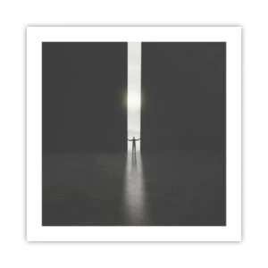 Plakat - Et skridt mod en lys fremtid - 50x50 cm