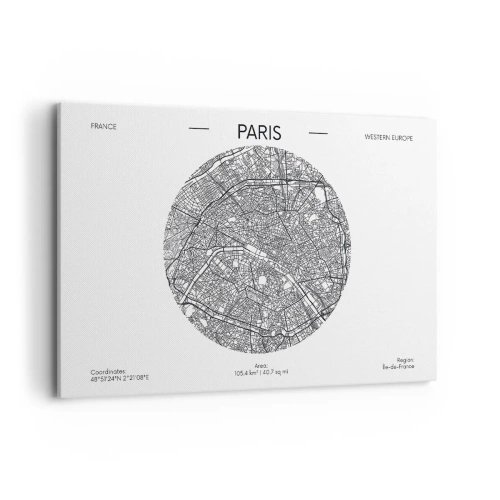 Lærredstryk - Billede på lærred - Paris' anatomi - 120x80 cm