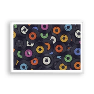 Plakat i hvid ramme - Farver fra klassikerne - 100x70 cm