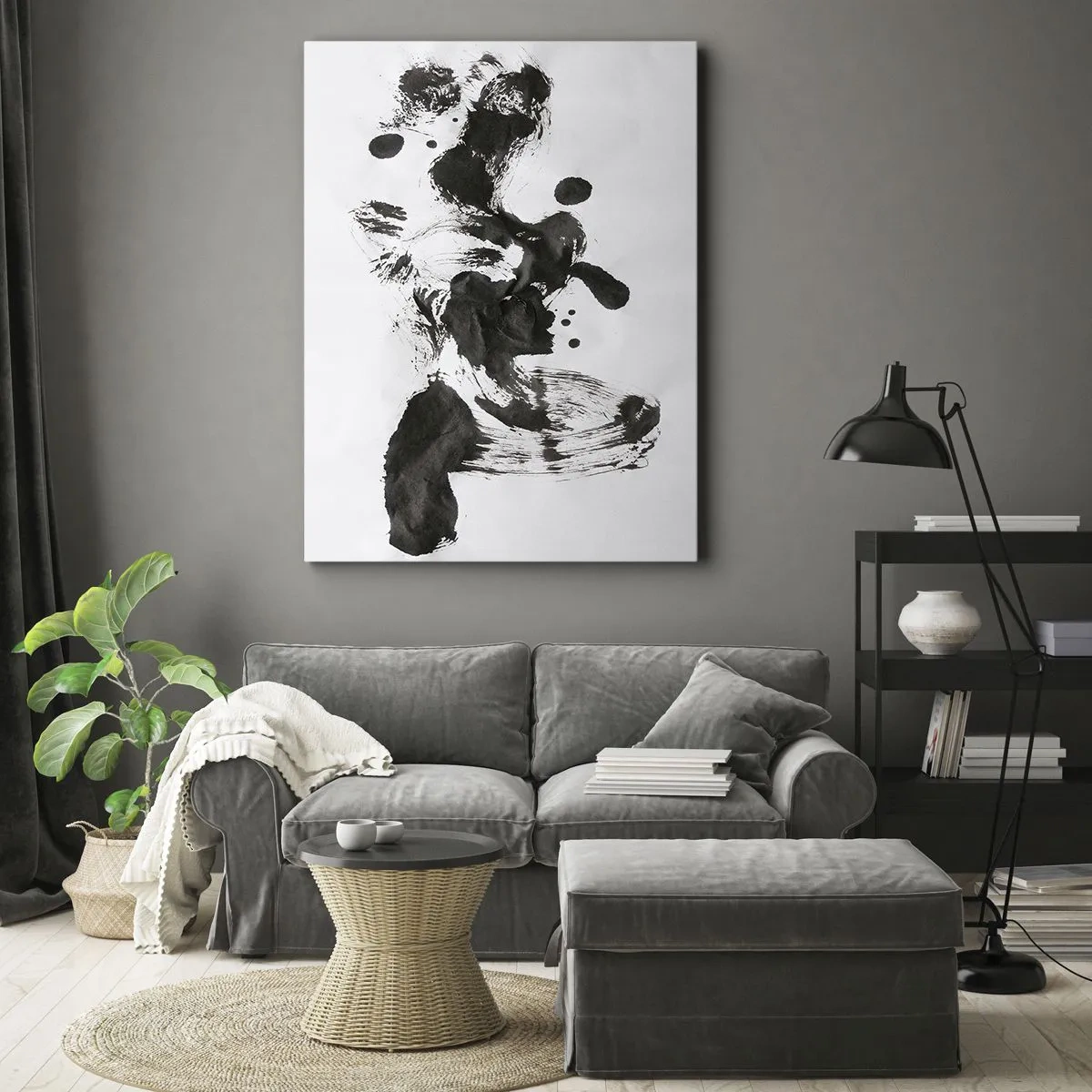 Lærredstryk - Billede på lærred - En metode i galskaben? - 50x70 cm