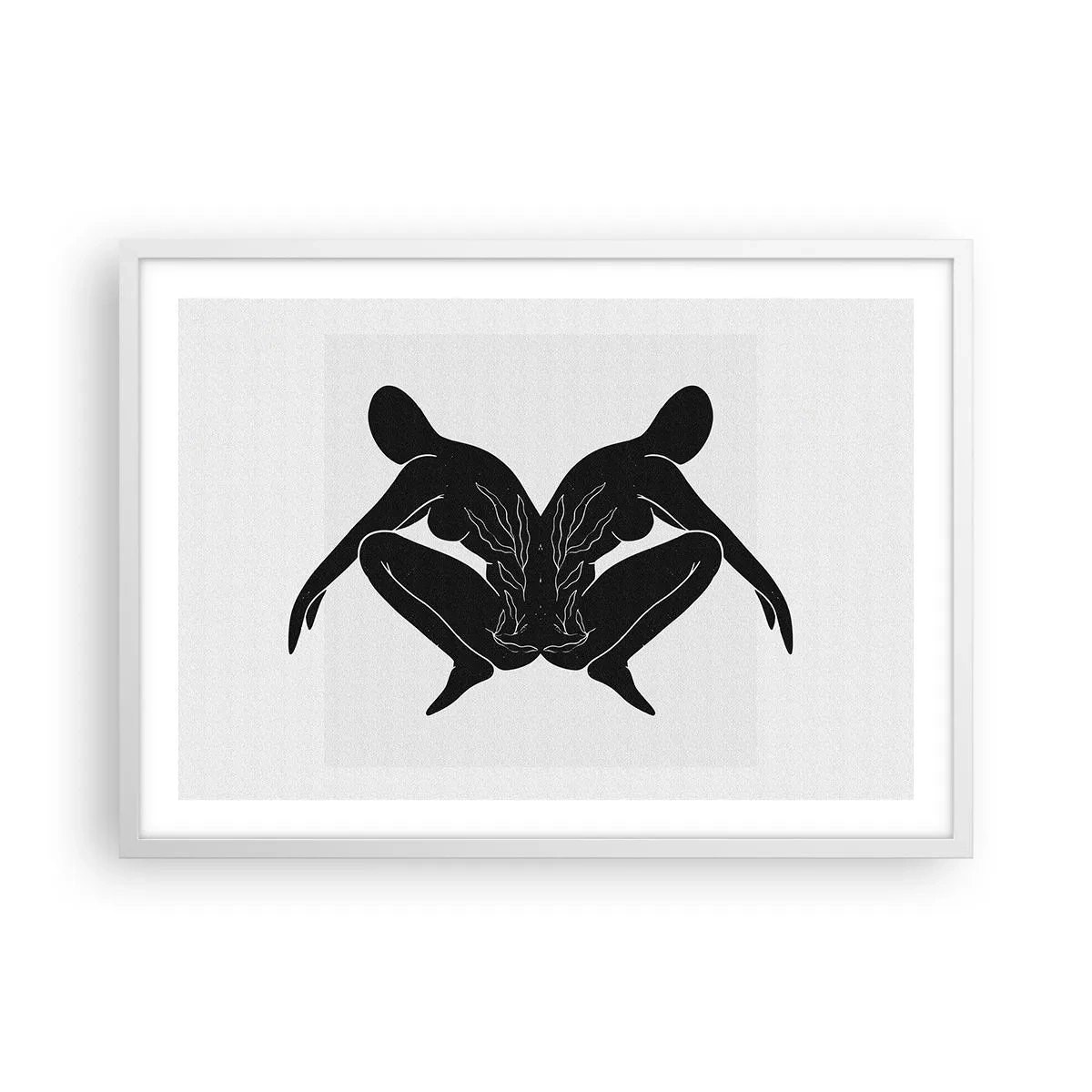 Plakat i hvid ramme - En delt sjæl - 70x50 cm