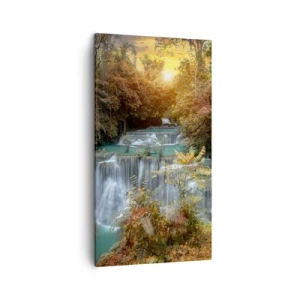 Lærredstryk - Billede på lærred - Skovens skjulte skat - 45x80 cm