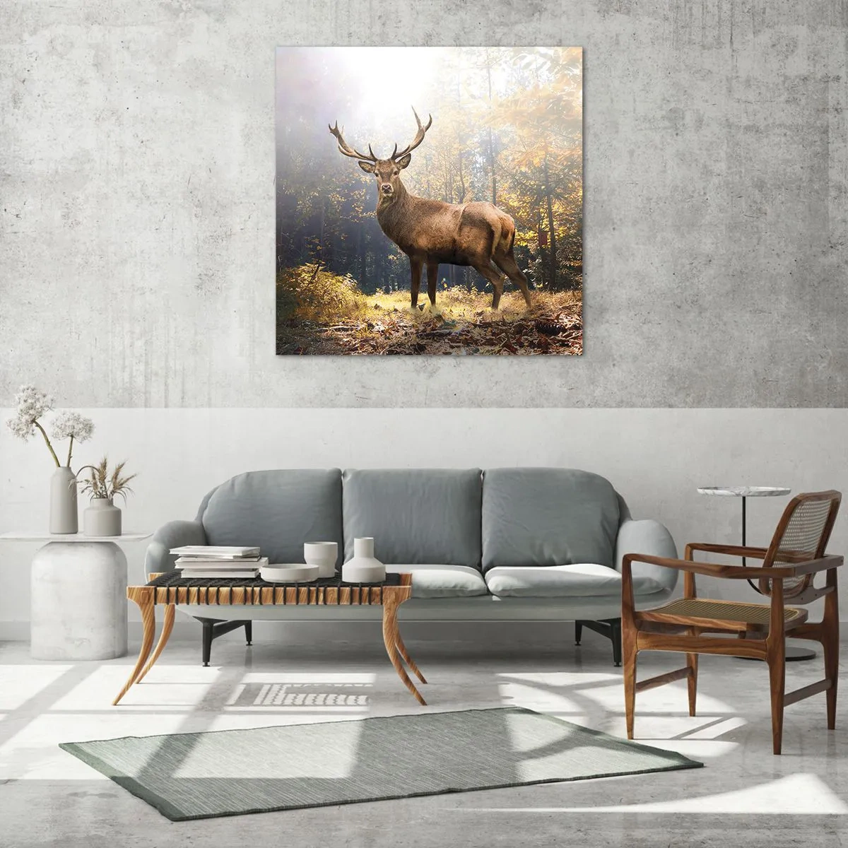 Billede på glas - I fuld majestæt - 40x40 cm