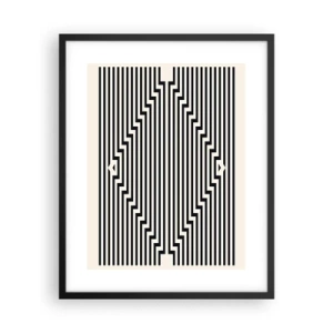 Plakat i sort ramme - Geometrisk illusion - 40x50 cm