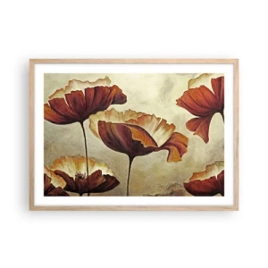 Plakat i ramme af lyst egetræ - Marker - 70x50 cm